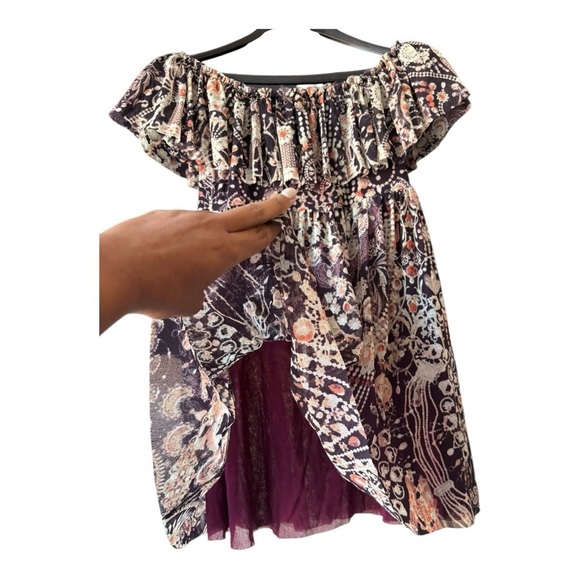 Jean Paul Gaultier Soleil Off The Shoulder Mini Dress Lined size M BabyDoll - Picture 7 of 8